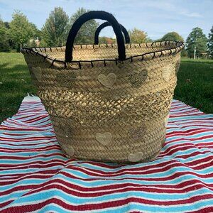 50 % OFF LIVE SHOW New Handwoven Large Tote basket  bag